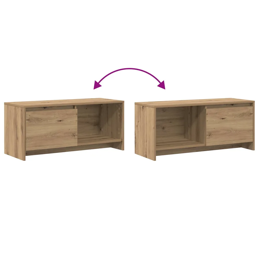 Ensemble meuble TV 90 x 35 x 40 cm Chêne artisanal - 11