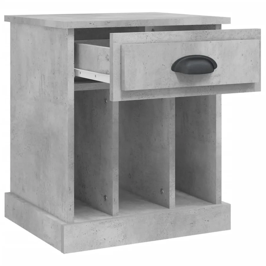 Tables de chevet 2 pcs gris béton 43x36x50 cm - 7