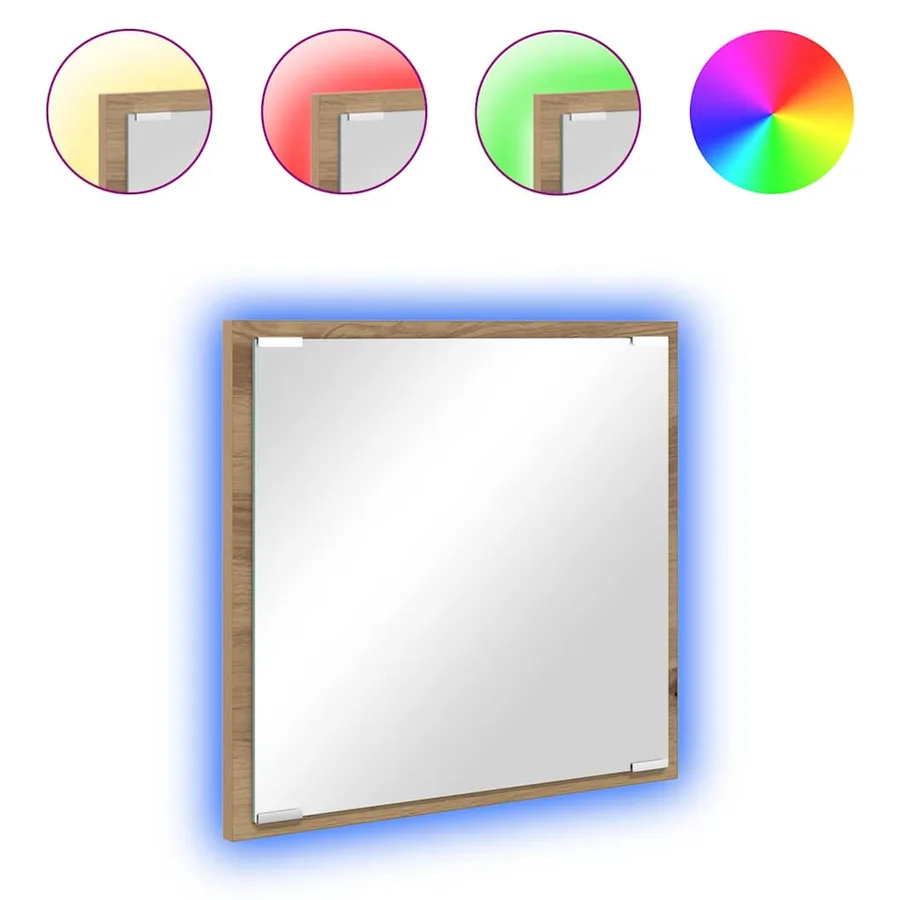 Miroir de salle de bain LED Chêne artisanal 40 x 37 x 8.5 cm - 3