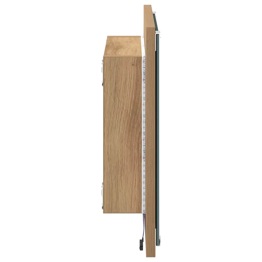 Miroir de salle de bain LED Chêne artisanal 40 x 37 x 8.5 cm - 6