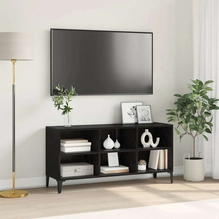 Ensemble meuble TV Noir 103,5 x 30 x 50 cm Bois d’ingénierie
