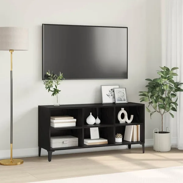 Ensemble meuble TV Noir 103,5 x 30 x 50 cm Bois d’ingénierie