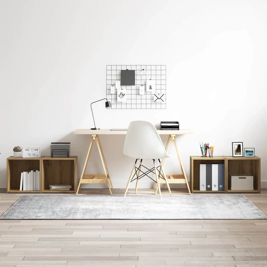 Ensemble meuble TV 4 pcs Chêne artisanal Bois d'ingénierie