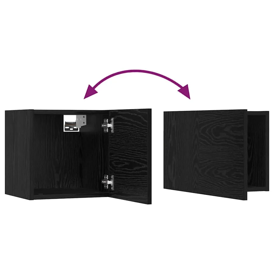 Ensemble meuble TV 7 pcs Chêne noir Bois d'ingénierie - 15