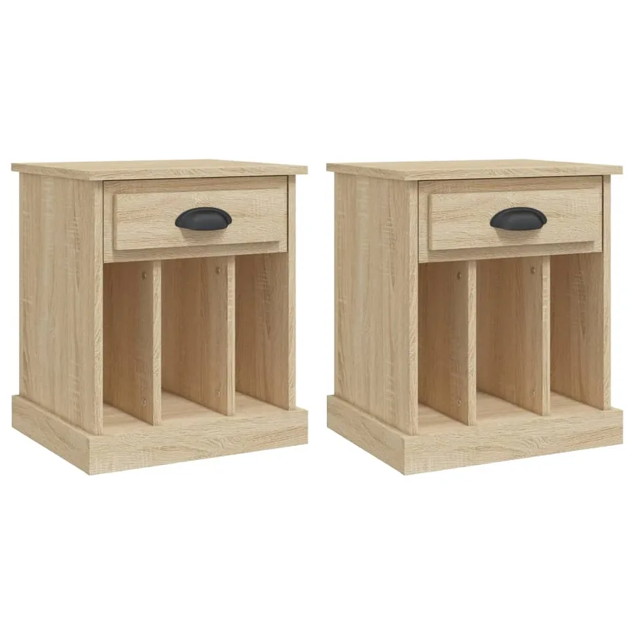 Tables de chevet 2 pcs chêne sonoma 43x36x50 cm - 2