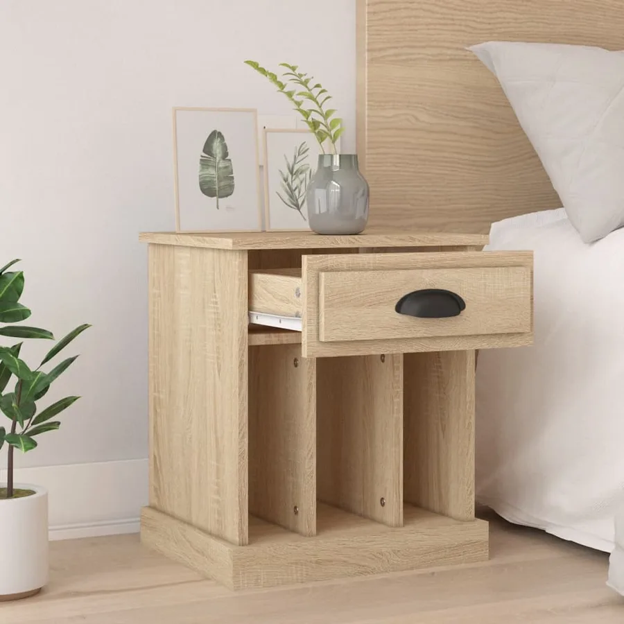 Tables de chevet 2 pcs chêne sonoma 43x36x50 cm - 3