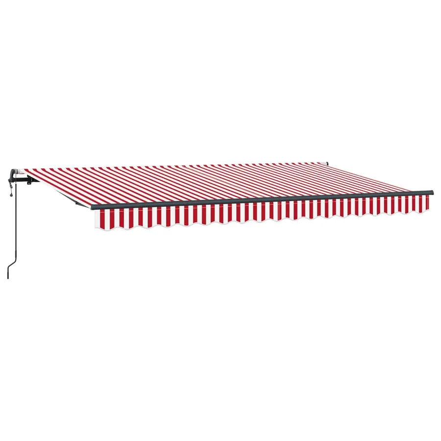 Auvent Rétractable Rouge 400 x 200 cm tissu - 2