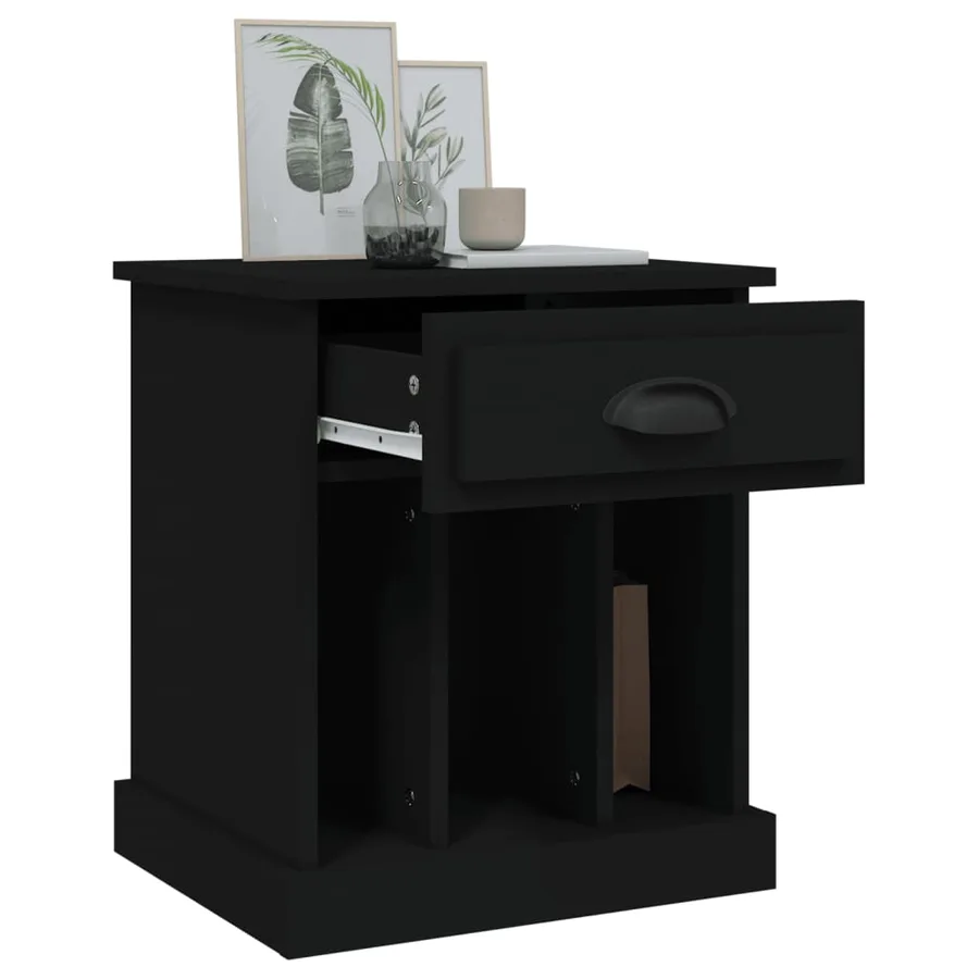 Tables de chevet 2 pcs noir 43x36x50 cm - 5