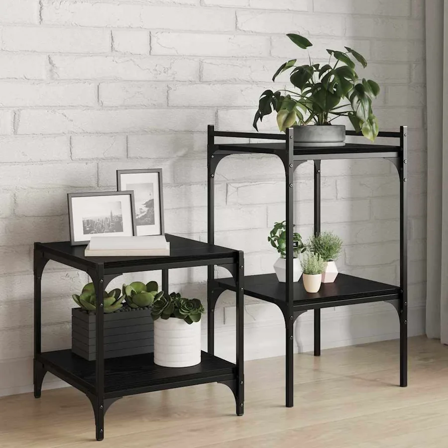 Étagère à livres 4 pcs Noir 40 x 40 x 1,5 cm Bois d'ingénierie