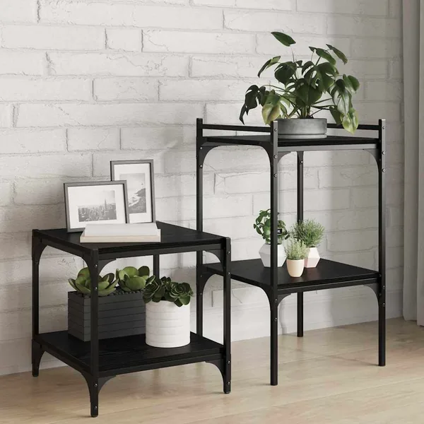 Étagère à livres 4 pcs Noir 40 x 40 x 1,5 cm Bois d'ingénierie