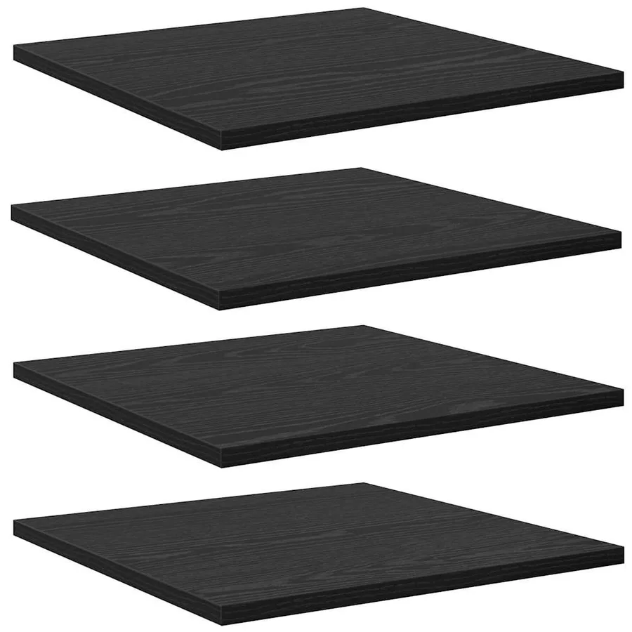Étagère à livres 4 pcs Noir 40 x 40 x 1,5 cm Bois d'ingénierie - 2