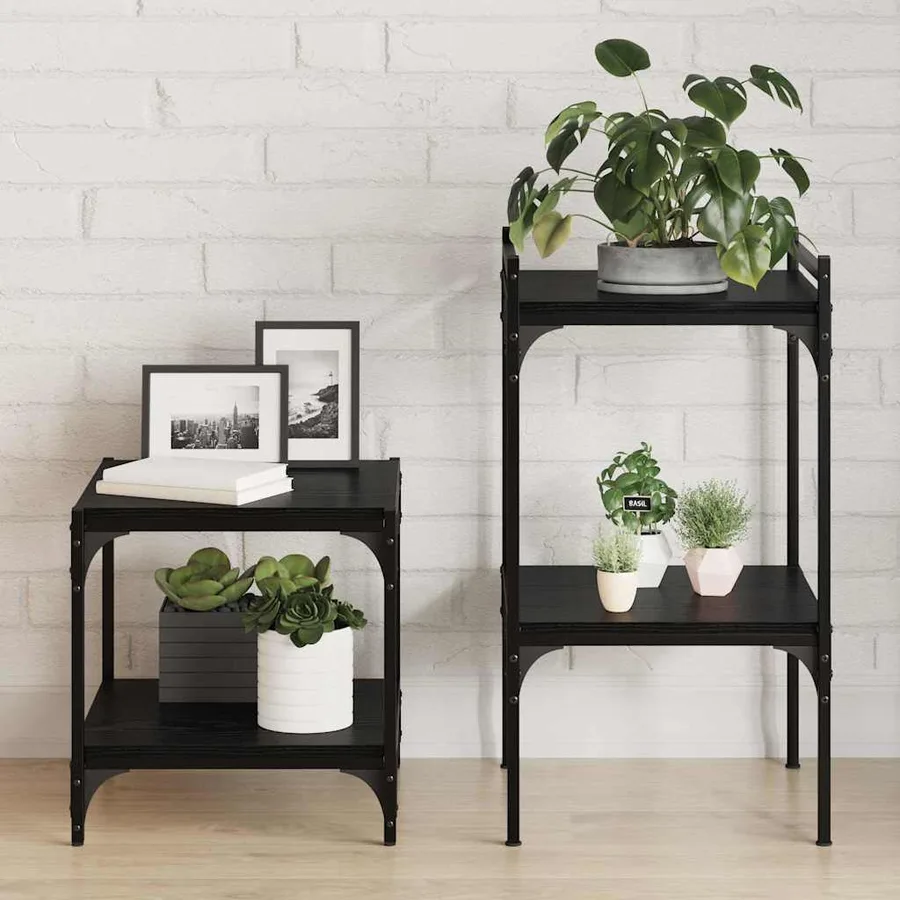 Étagère à livres 4 pcs Noir 40 x 40 x 1,5 cm Bois d'ingénierie - 3