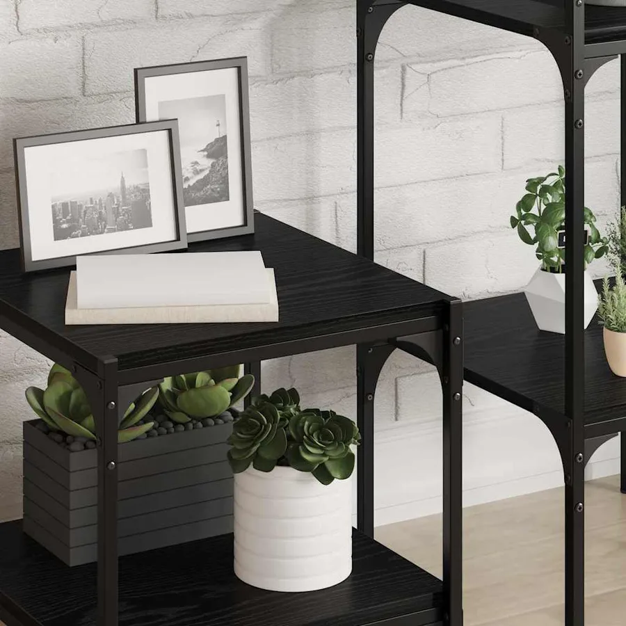Étagère à livres 4 pcs Noir 40 x 40 x 1,5 cm Bois d'ingénierie - 4