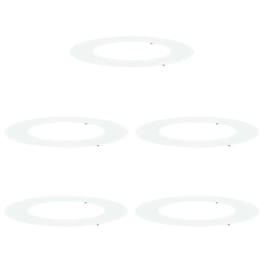adapté pour anneaux d'arbre plats 5 pc Blanc Ø50/80 cm Acier - 2