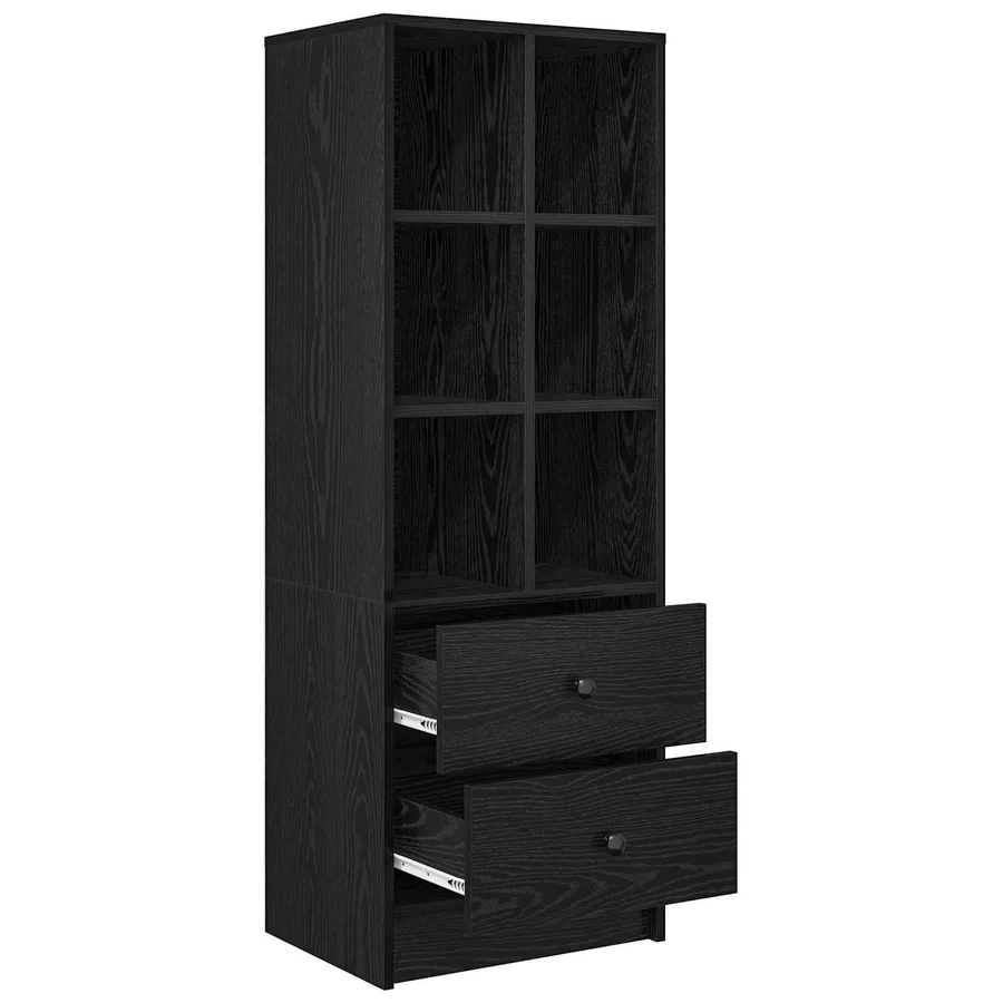 Haut Armoire avec tiroir Chêne noir 45,5 x 34 x 127 cm - 5