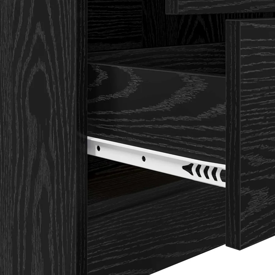 Haut Armoire avec tiroir Chêne noir 45,5 x 34 x 127 cm - 8
