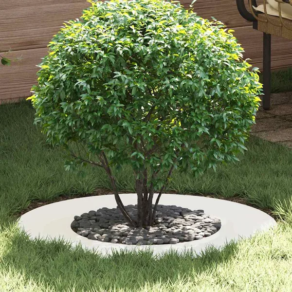 adapté pour anneaux d'arbre plats 5 pc Blanc Ø40/70 cm Acier