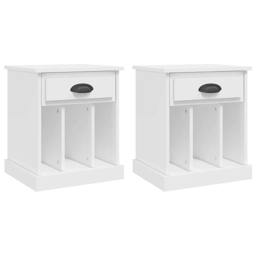 Tables de chevet 2 pcs blanc 43x36x50 cm - 2