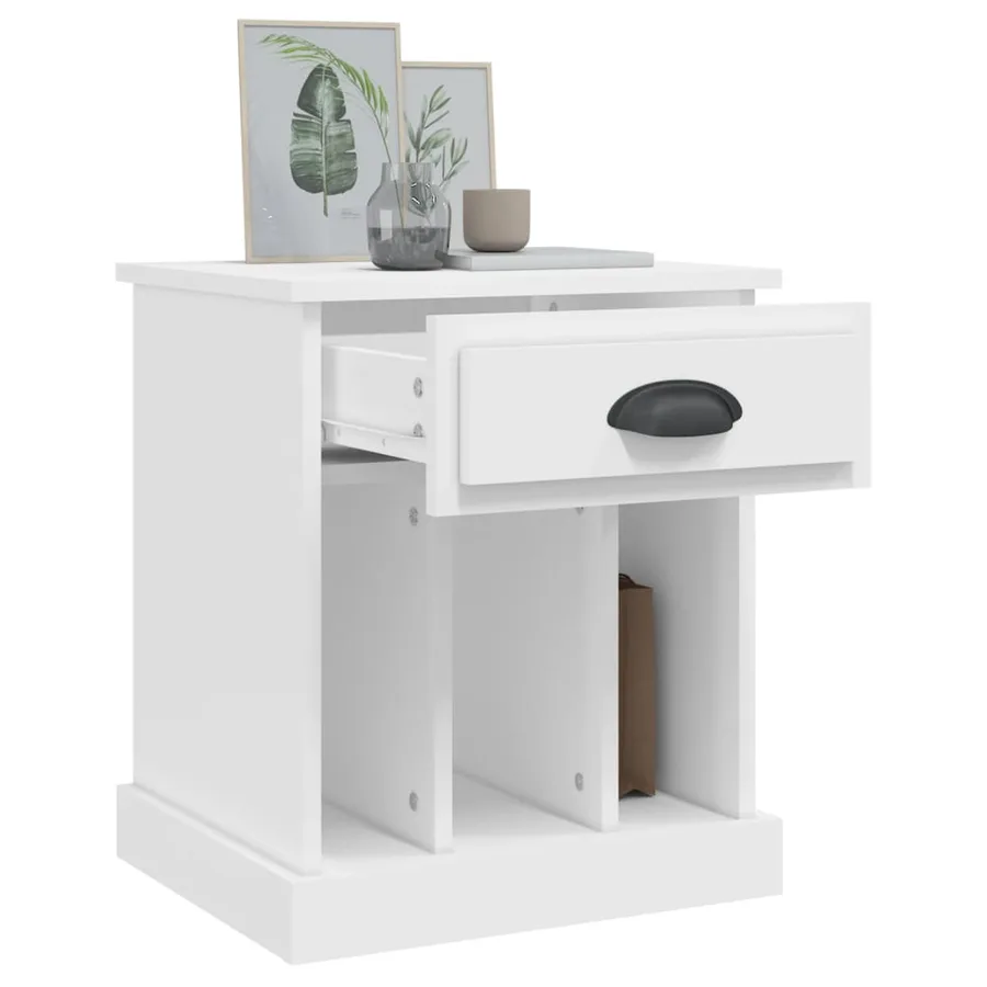 Tables de chevet 2 pcs blanc 43x36x50 cm - 5