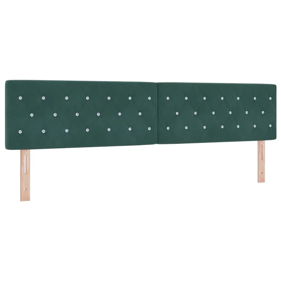 Tête de lit Vert foncé 200 cm Velours - 2