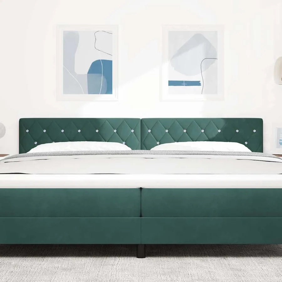 Tête de lit Vert foncé 200 cm Velours - 3