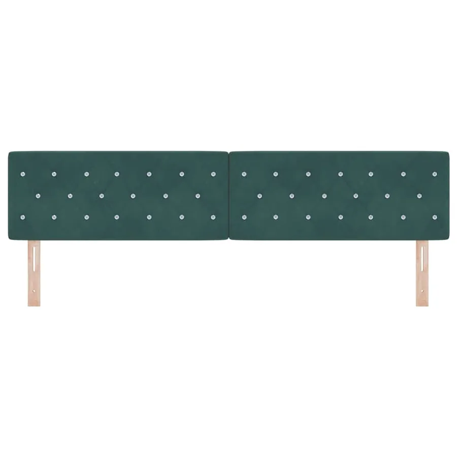 Tête de lit Vert foncé 200 cm Velours - 4