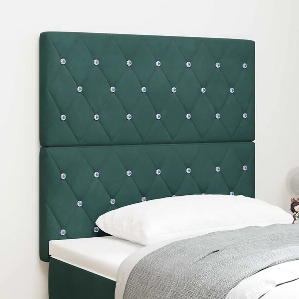 Tête de lit Gris Vert Clair 100 cm Velours