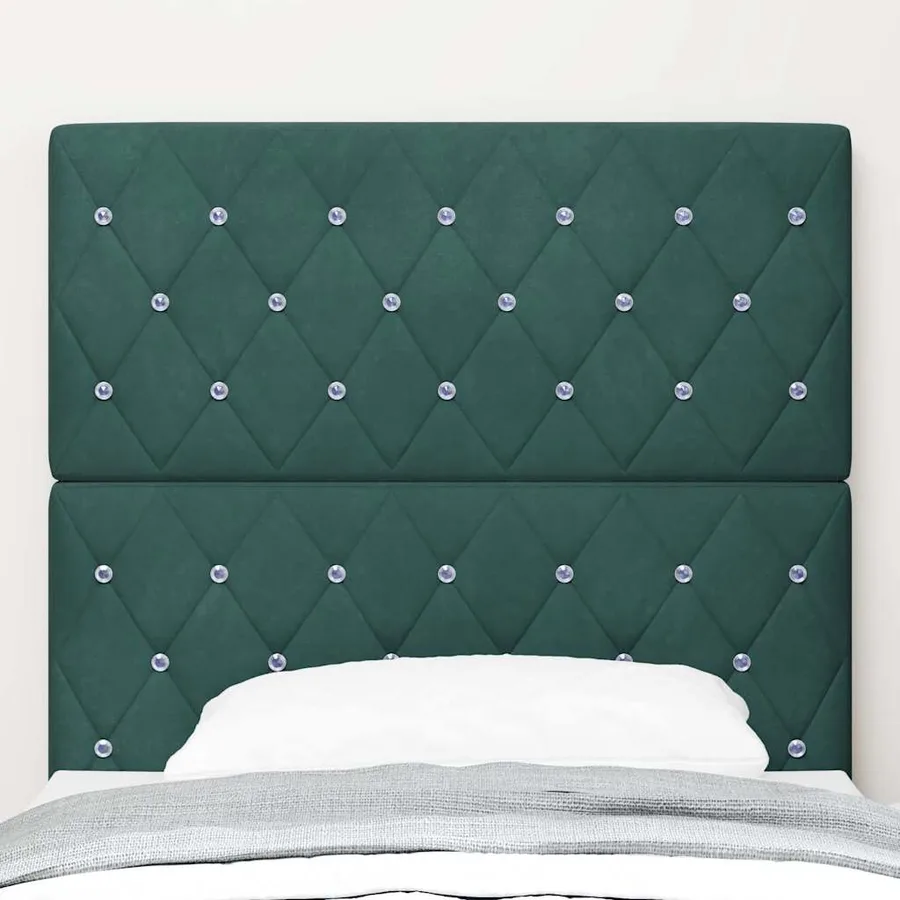 Tête de lit Gris Vert Clair 100 cm Velours - 3