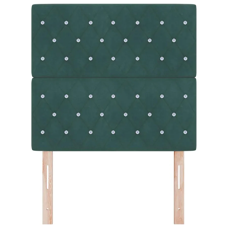 Tête de lit Gris Vert Clair 100 cm Velours - 4