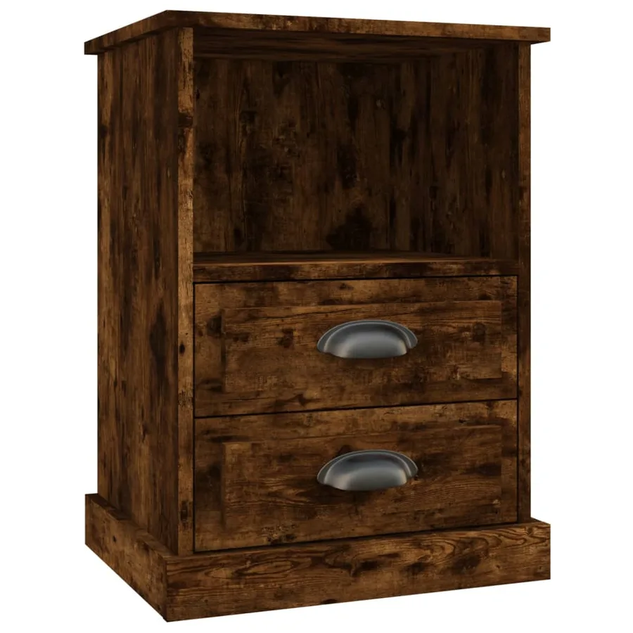 Tables de chevet 2 pcs chêne fumé 43x36x60 cm - 6