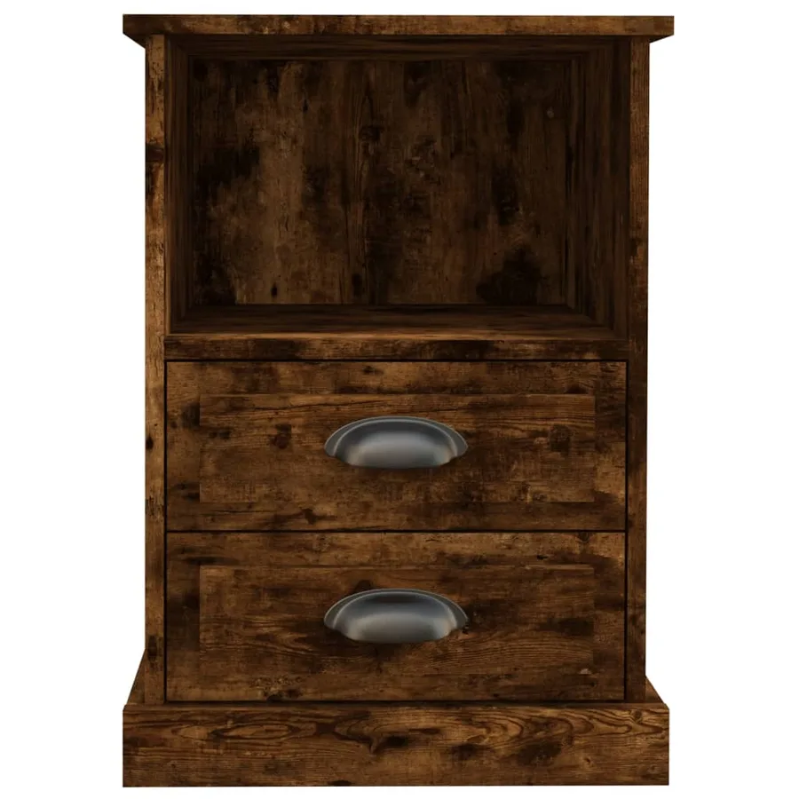 Tables de chevet 2 pcs chêne fumé 43x36x60 cm - 7