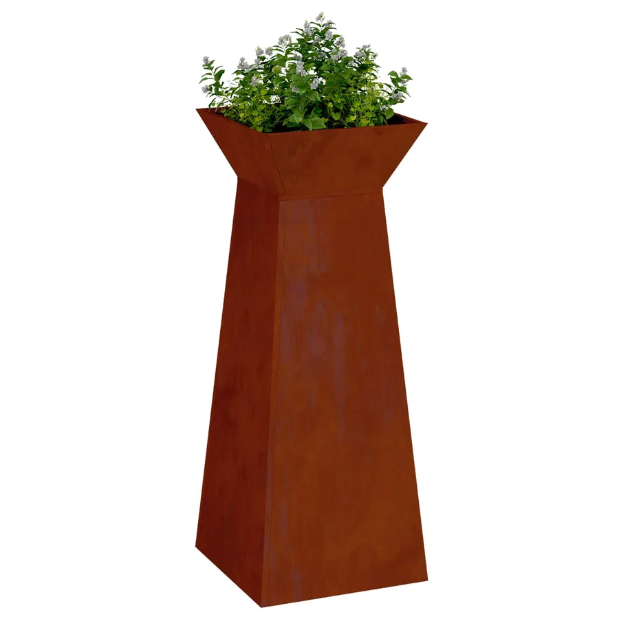 Jardinière à pilier 2 pc Rouillé 40 x 40 x 100 cm - 3
