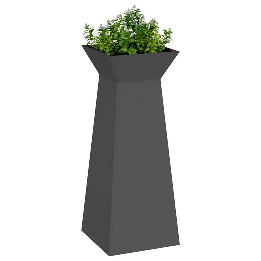 Jardinière à pilier Noir 40 x 40 x 100 cm - 3