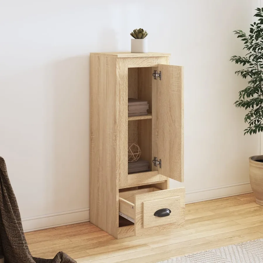 Buffet haut chêne sonoma 36x35,5x103,5 cm bois d'ingénierie - 3
