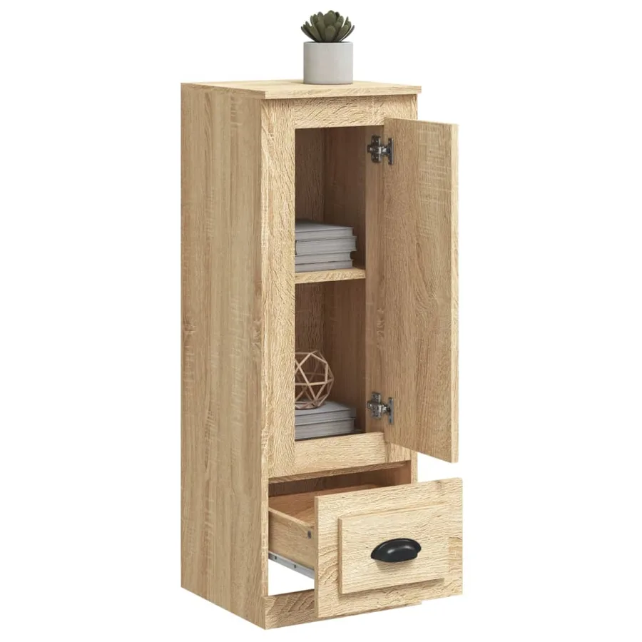 Buffet haut chêne sonoma 36x35,5x103,5 cm bois d'ingénierie - 4