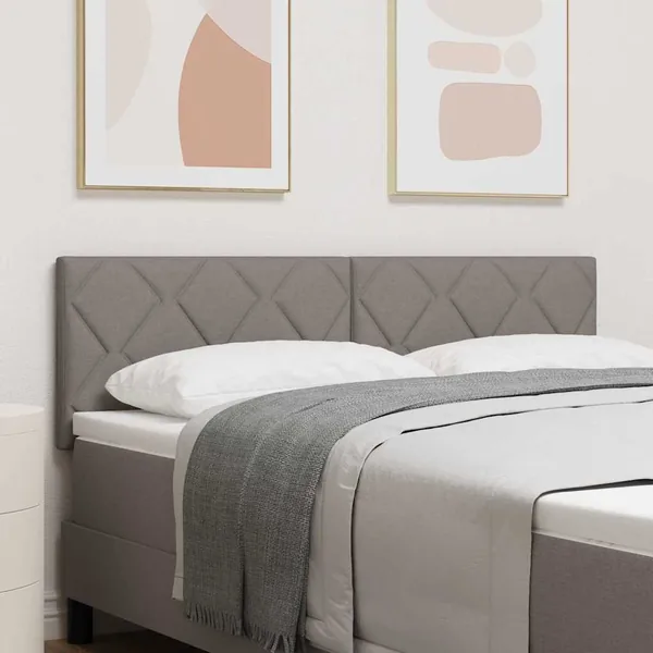 Tête de lit LED Taupe 160 cm tissu