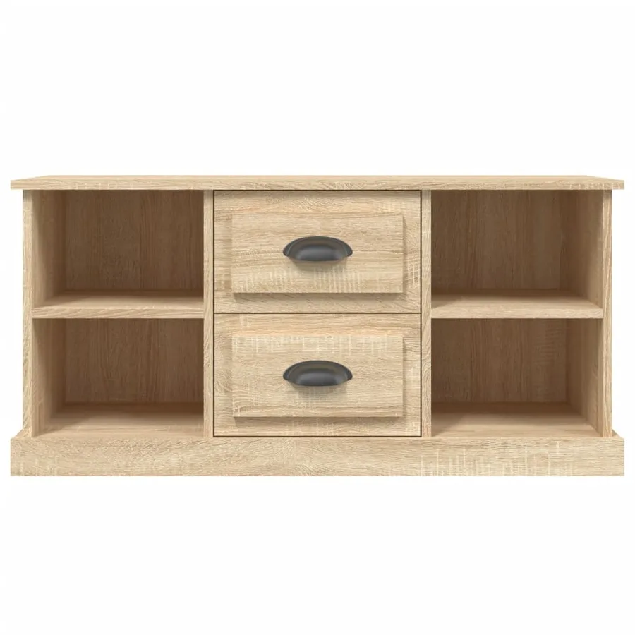 Meuble TV chêne sonoma 99,5x35,5x48 cm bois d'ingénierie - 6