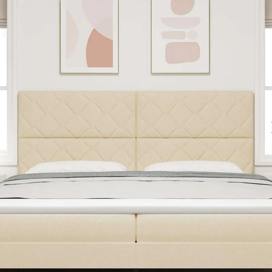 Tête de lit Crème 200 cm tissu - 3