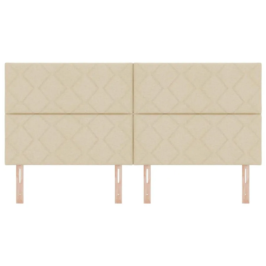 Tête de lit Crème 200 cm tissu - 4