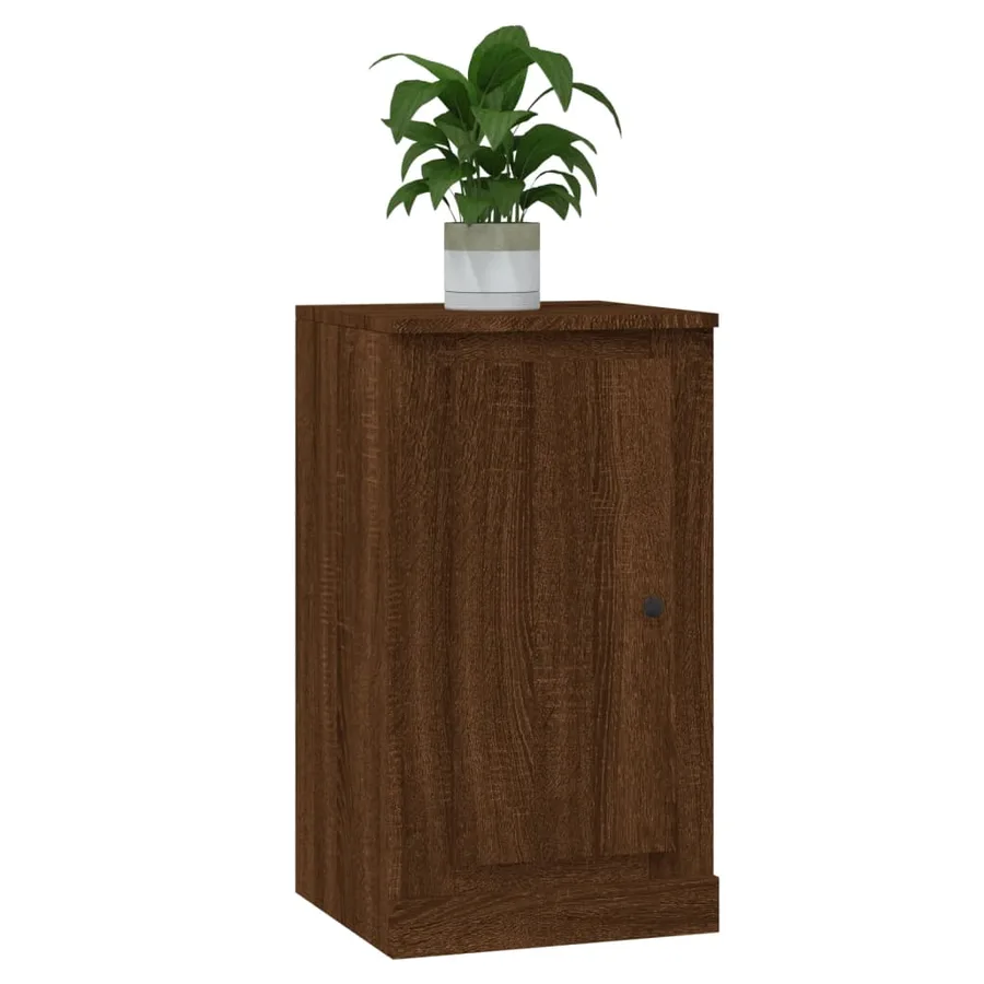 Buffet chêne marron 37,5x35,5x67,5 cm bois d'ingénierie - 4