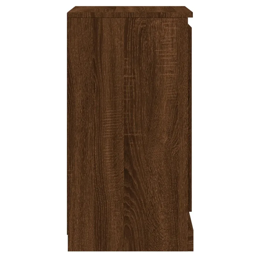 Buffet chêne marron 37,5x35,5x67,5 cm bois d'ingénierie - 8