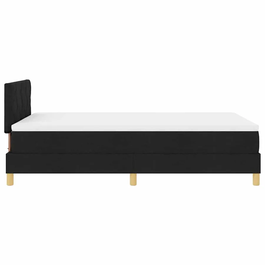 Lit à ressort LED avec bandes LED Noir 120 x 200 cm tissu - 9