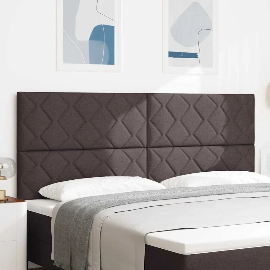 Tête de lit Marron foncé 200 cm tissu