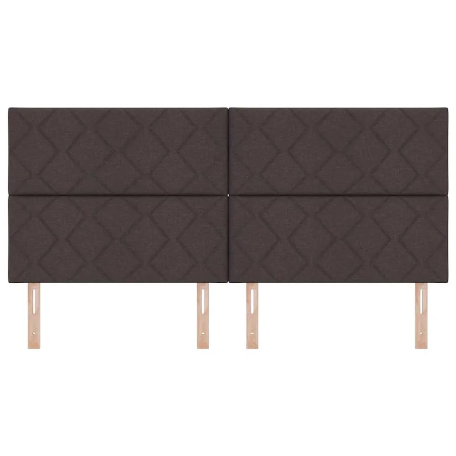 Tête de lit Marron foncé 200 cm tissu - 4