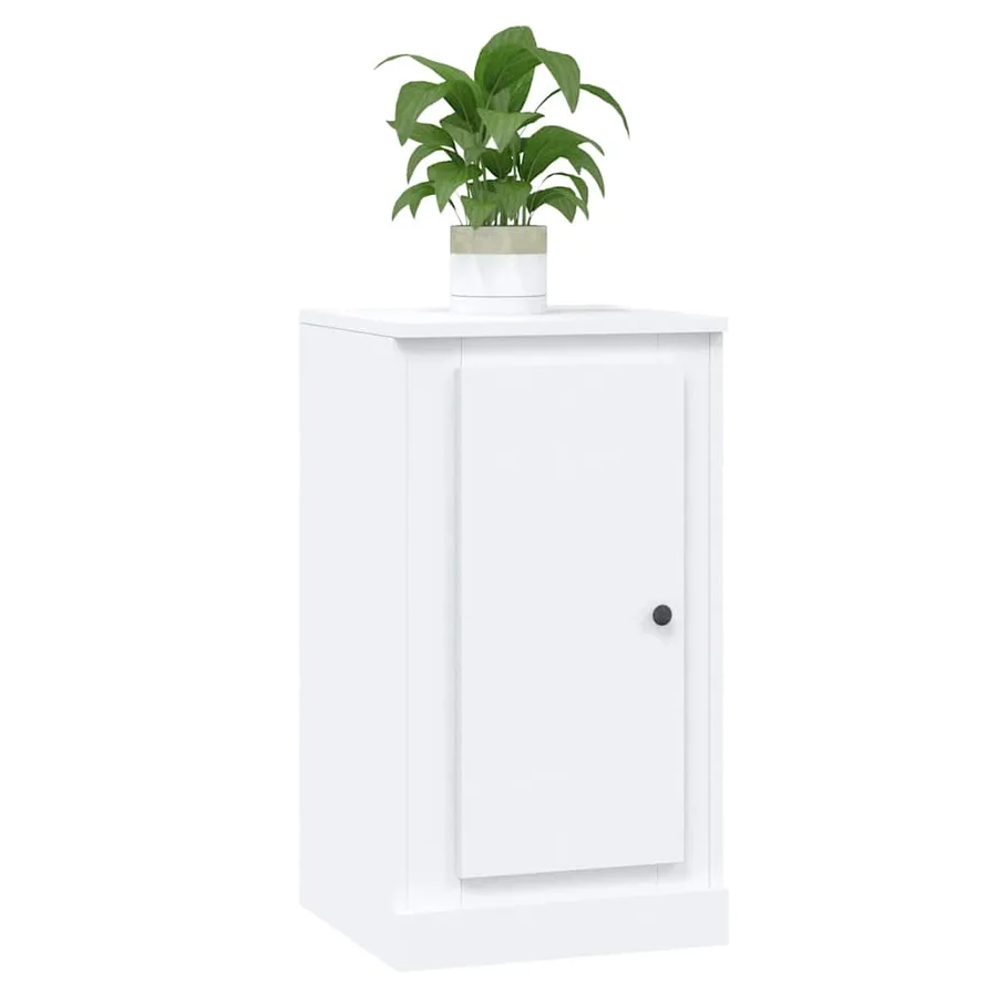 Buffet blanc 37,5x35,5x67,5 cm bois d'ingénierie - 4