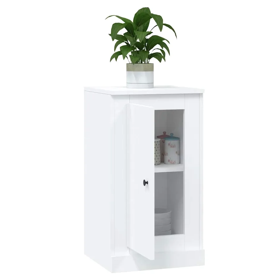 Buffet blanc 37,5x35,5x67,5 cm bois d'ingénierie - 5