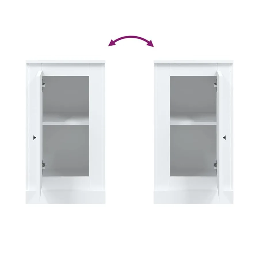 Buffet blanc 37,5x35,5x67,5 cm bois d'ingénierie - 9
