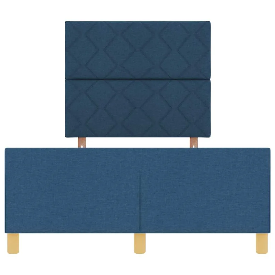 Cadre de lit avec tête de lit Bleu 120 x 190 cm tissu - 7