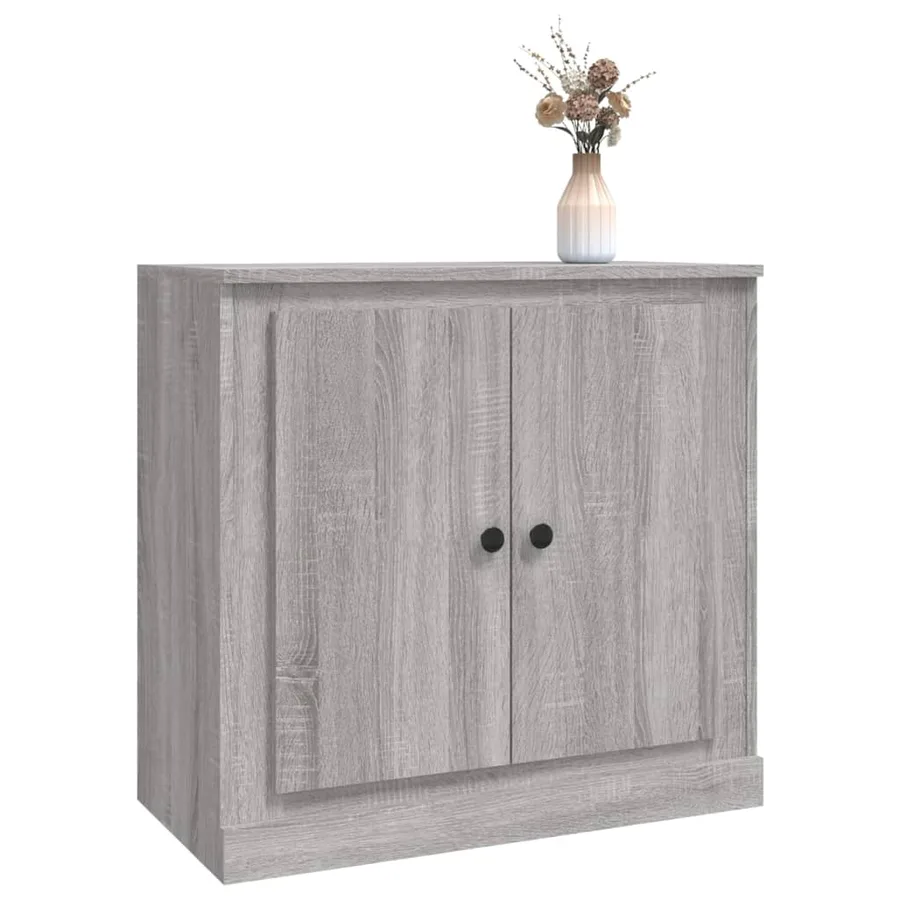 Buffet sonoma gris 70x35,5x67,5 cm bois d'ingénierie - 4