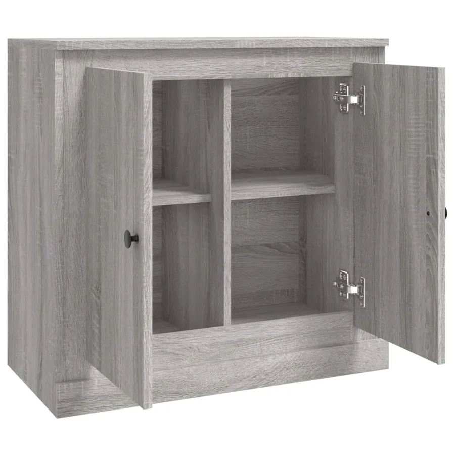 Buffet sonoma gris 70x35,5x67,5 cm bois d'ingénierie - 7